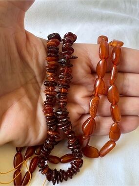 2 strands of real Amber. Butterscotch and Baltic 16” & 24”